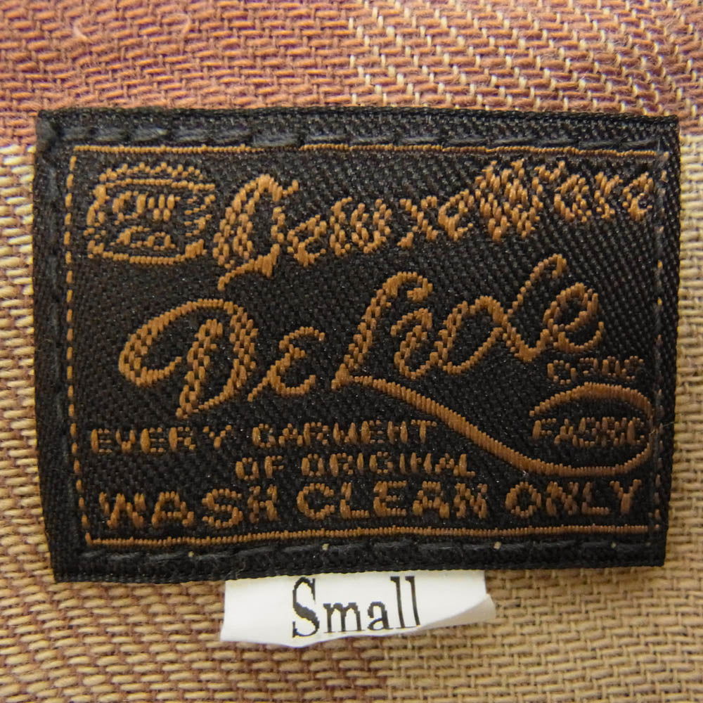 デラックスウエア LV-16 ウエスタン チェック 半袖 シャツ ブラウン系 S【中古】