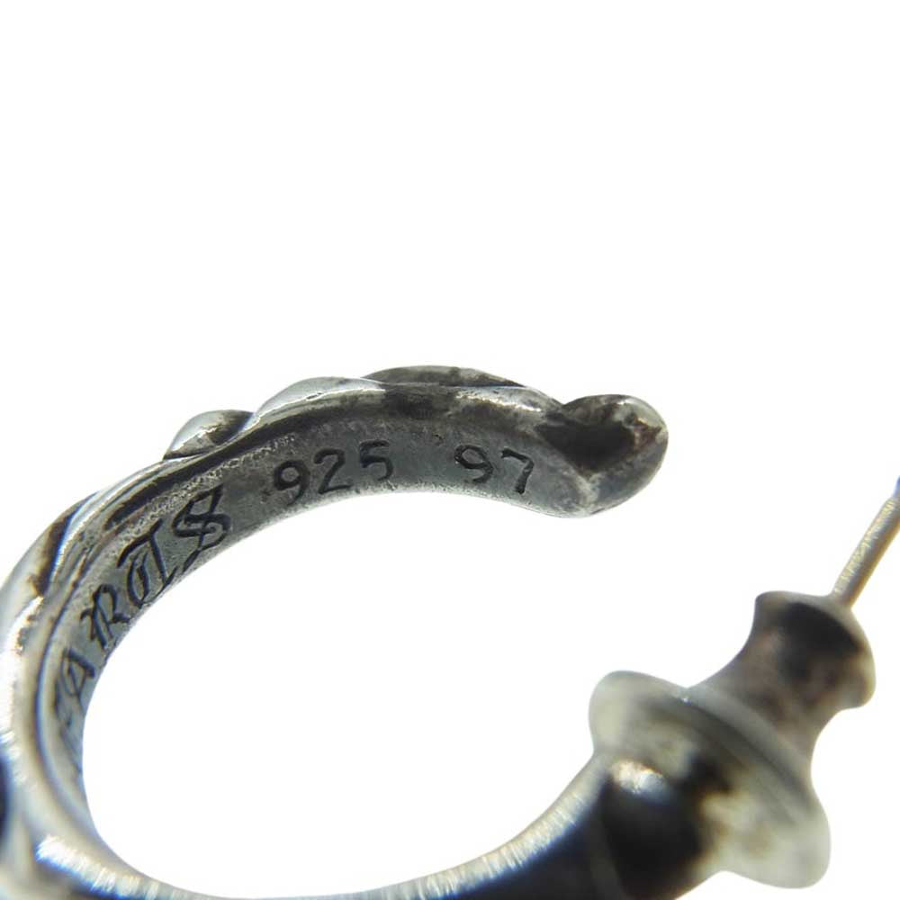 CHROME HEARTS クロムハーツ（原本無） SCROOL HOOP スクロール フープ ピアス シルバー系【中古】