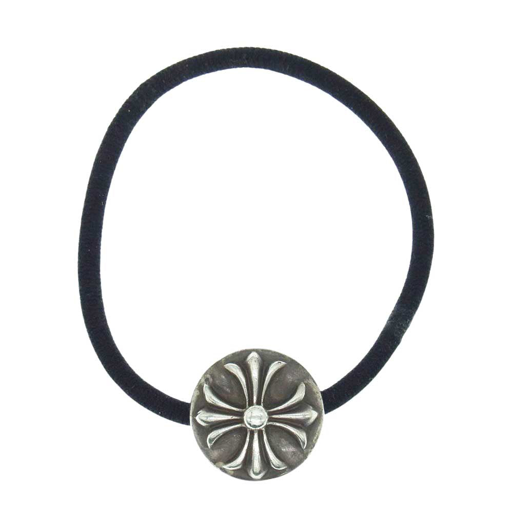 CHROME HEARTS クロムハーツ（原本無） HAIRBAND クロスボール ボタン ヘアゴム シルバー コンチョ シルバー系【中古】