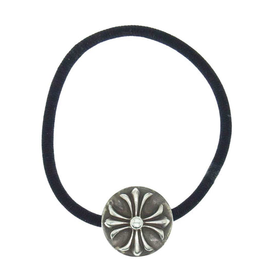 CHROME HEARTS クロムハーツ（原本無） HAIRBAND クロスボール ボタン ヘアゴム シルバー コンチョ シルバー系【中古】