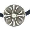 CHROME HEARTS クロムハーツ（原本無） HAIRBAND クロスボール ボタン ヘアゴム シルバー コンチョ シルバー系【中古】