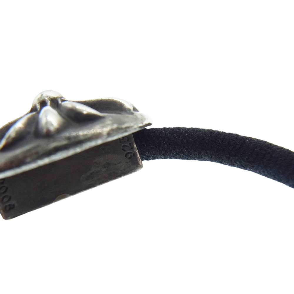 CHROME HEARTS クロムハーツ（原本無） HAIRBAND クロスボール ボタン ヘアゴム シルバー コンチョ シルバー系【中古】