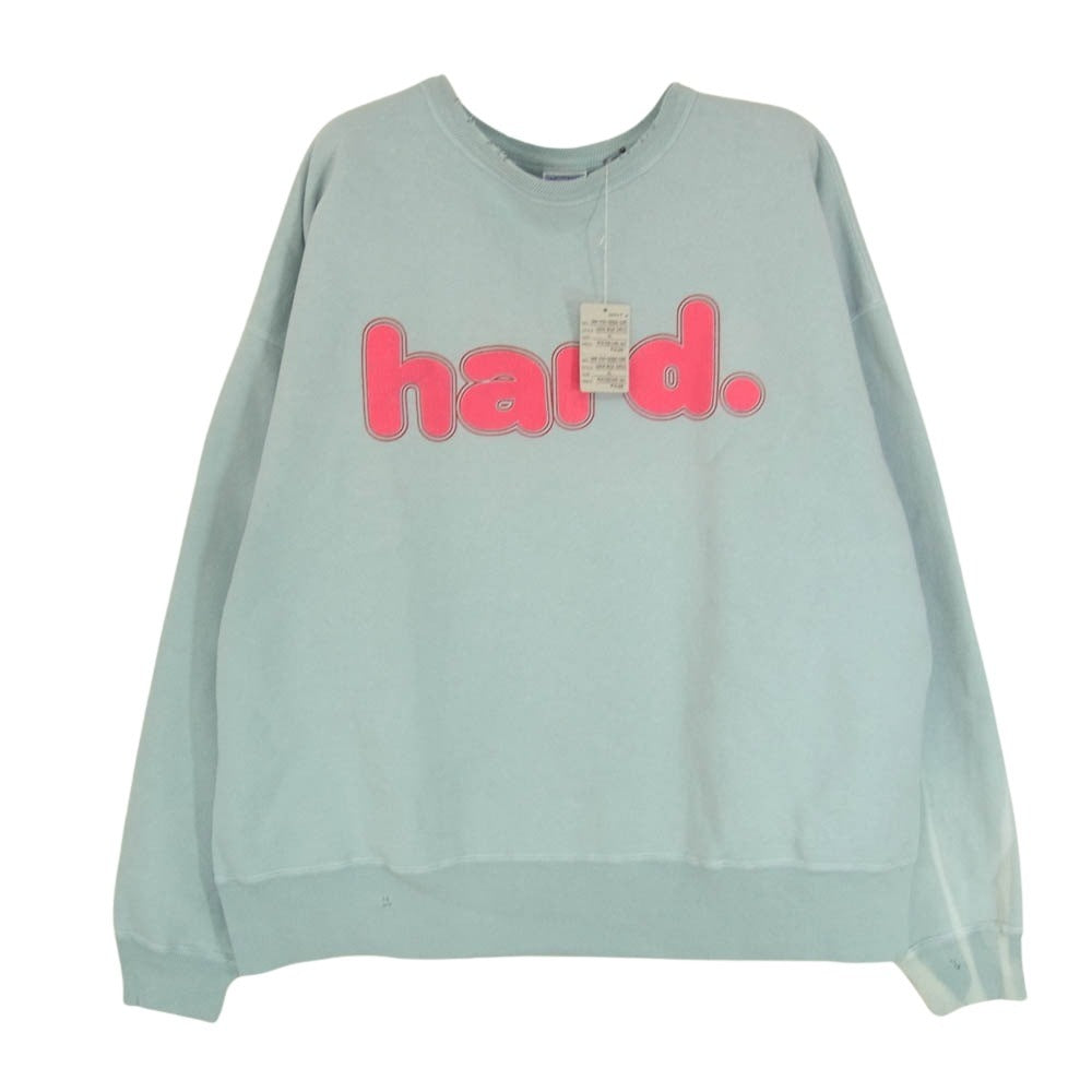 SAINT MICHAEL セントマイケル 24AW SM-YS1-0000-038 CREW SWT HARD クルーネック スウェット ブルー系 XL【極上美品】【中古】