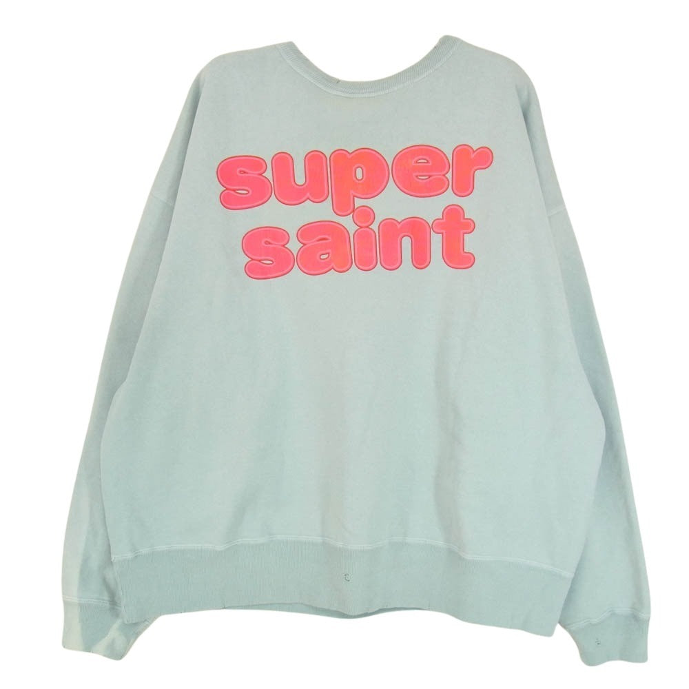 SAINT MICHAEL セントマイケル 24AW SM-YS1-0000-038 CREW SWT HARD クルーネック スウェット ブルー系 XL【極上美品】【中古】