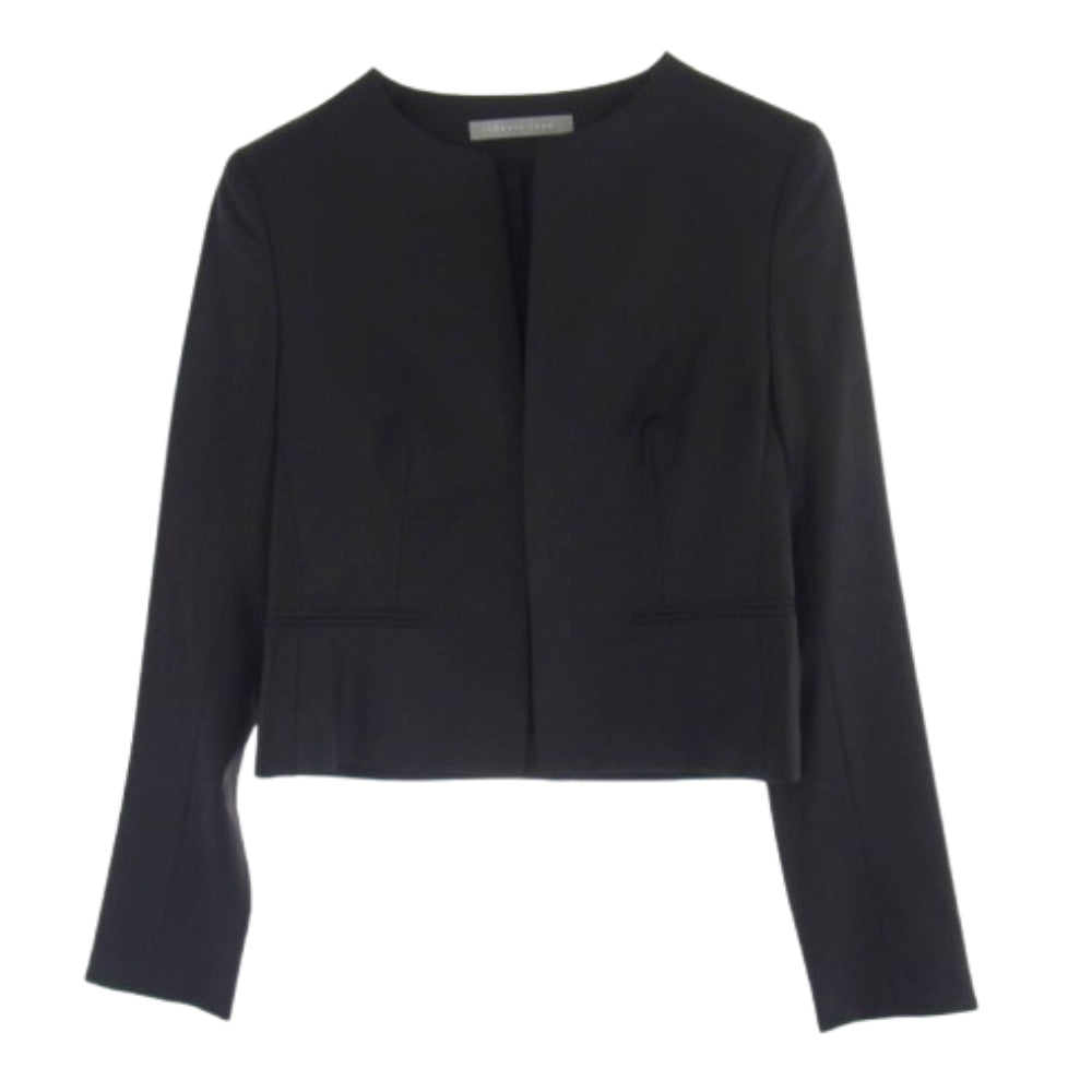 theory セオリー luxe リュクス 03-9904117 ノーカラー ジャケット ブラック系 38【中古】