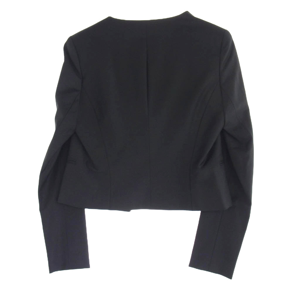 theory セオリー luxe リュクス 03-9904117 ノーカラー ジャケット ブラック系 38【中古】