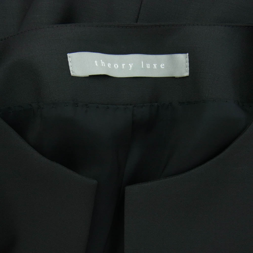 theory セオリー luxe リュクス 03-9904117 ノーカラー ジャケット ブラック系 38【中古】