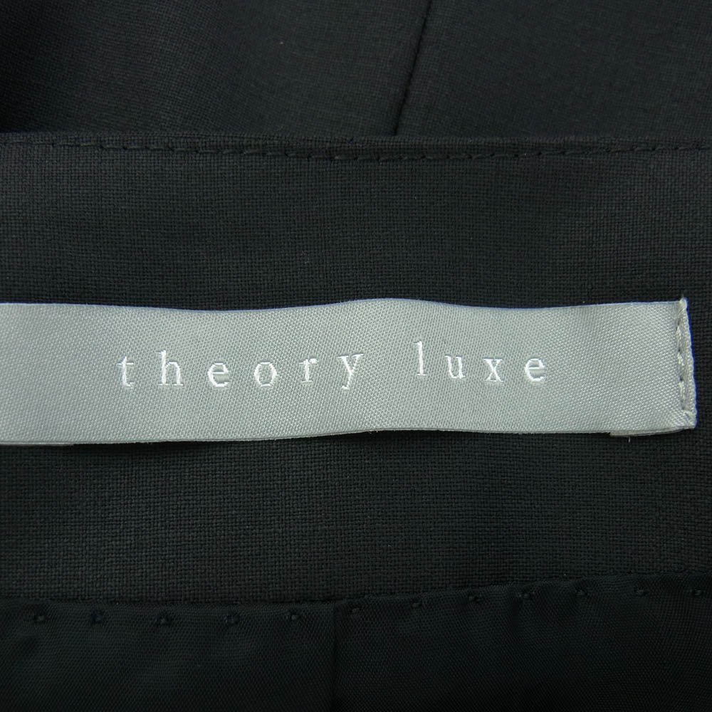 theory セオリー luxe リュクス 03-9904117 ノーカラー ジャケット ブラック系 38【中古】