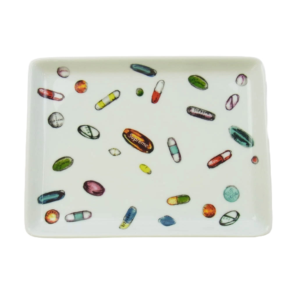 Supreme シュプリーム 17SS Pills Ceramic Tray セラミック トレイ 灰皿 ホワイト系【極上美品】【中古】