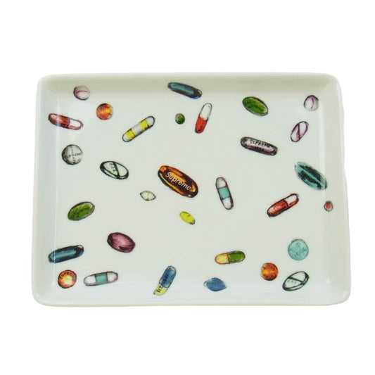 Supreme シュプリーム 17SS Pills Ceramic Tray セラミック トレイ 灰皿 ホワイト系【極上美品】【中古】