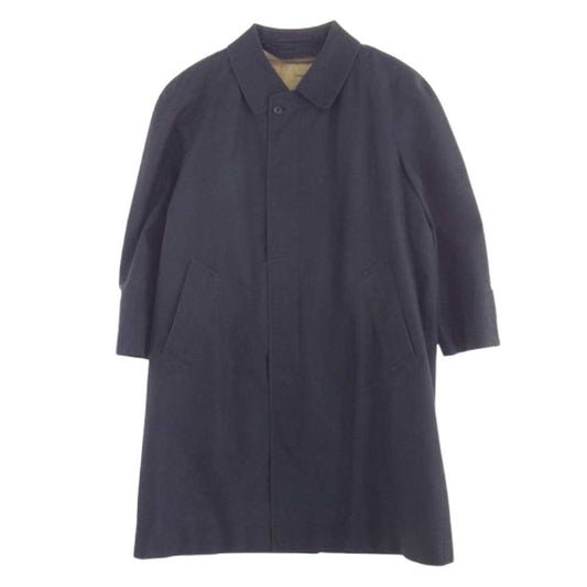 Aquascutum アクアスキュータム チェックウールライナー付き ステンカラー コート ダークネイビー系【中古】