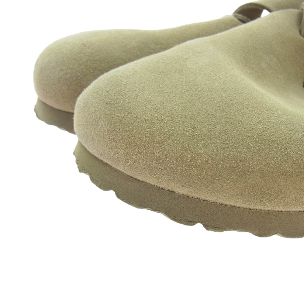 BIRKENSTOCK ビルケンシュトック BOSTON SFB Faded Khaki ボストン ソフトフットベッド スエードレザー サンダル ベージュ系 37【中古】