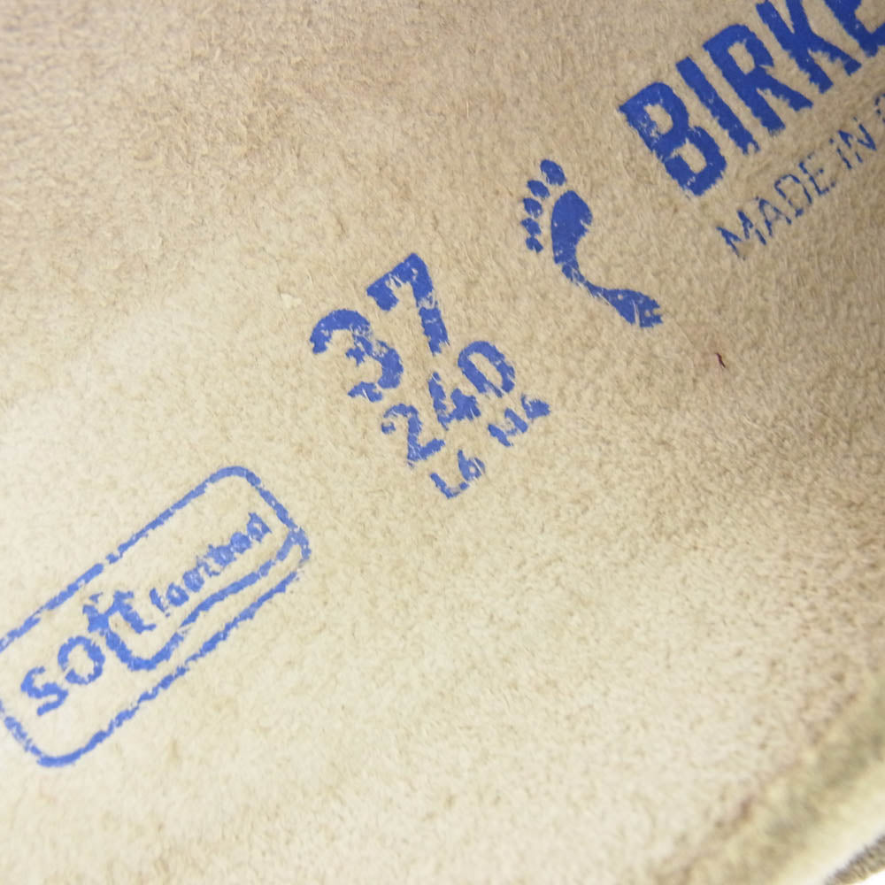 BIRKENSTOCK ビルケンシュトック BOSTON SFB Faded Khaki ボストン ソフトフットベッド スエードレザー サンダル ベージュ系 37【中古】