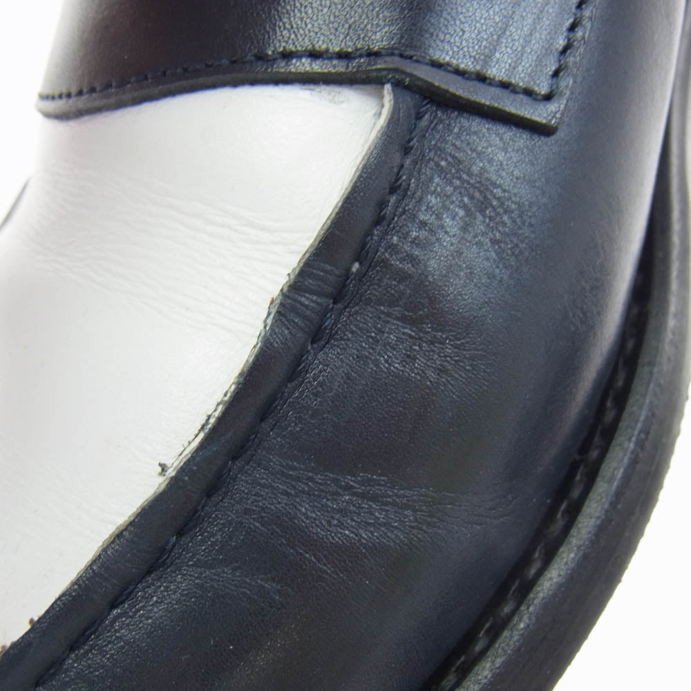 Berwick バーウィック 4456BLDINV BOX CALF コイン ローファー ネイビー系 UK7 / 26cm【中古】