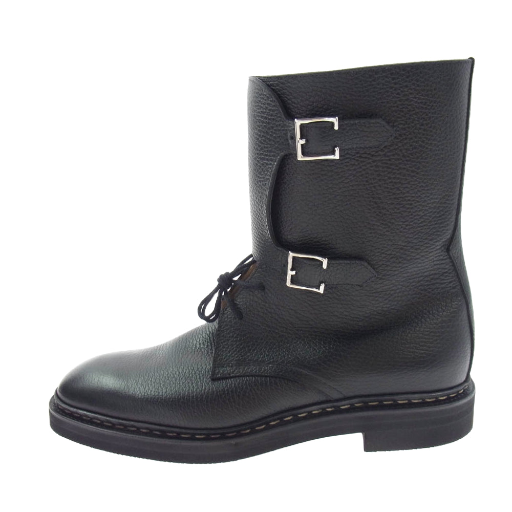 John Lobb ジョンロブ WICK ウィック ダブルバックル ブーツ ブラック系 7.5【極上美品】【中古】