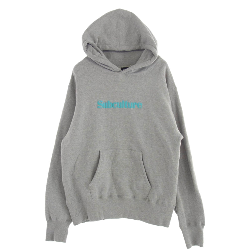 SUBCULTURE サブカルチャー 23AW SCHP-LTD03 EAGLE SKULL HOODIE フロントロゴプリントプルオーバー パーカー グレー系 2【中古】