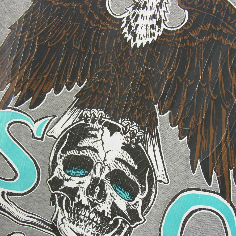SUBCULTURE サブカルチャー 23AW SCHP-LTD03 EAGLE SKULL HOODIE フロントロゴプリントプルオーバー パーカー グレー系 2【中古】