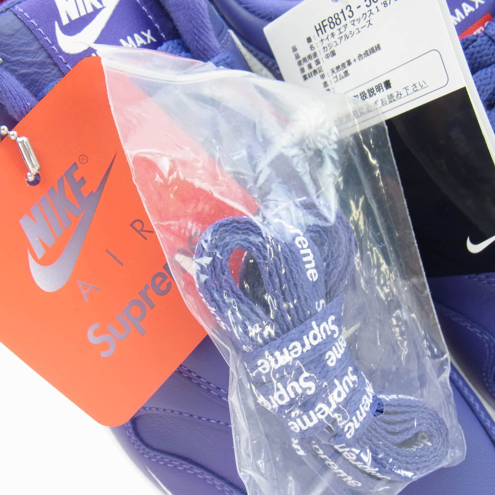 Supreme シュプリーム 25SS HF8813-500 NIKE Air Max 1 '87 SP Purple Week4 ナイキ エアマックス1 パープル ウィーク4 スニーカー パープル系 ホワイト系 27.5cm【新古品】【未使用】【中古】