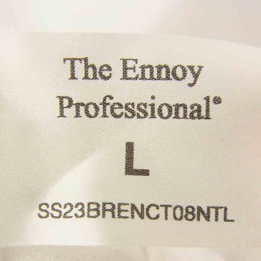 The Ennoy Professional ザ エンノイ プロフェッショナル 23SS SS23BRENCT08NTL Short Sleeve Hem Rib Tee ショートスリーブ ヘム リブ 半袖 Tシャツ ホワイト系 L【中古】