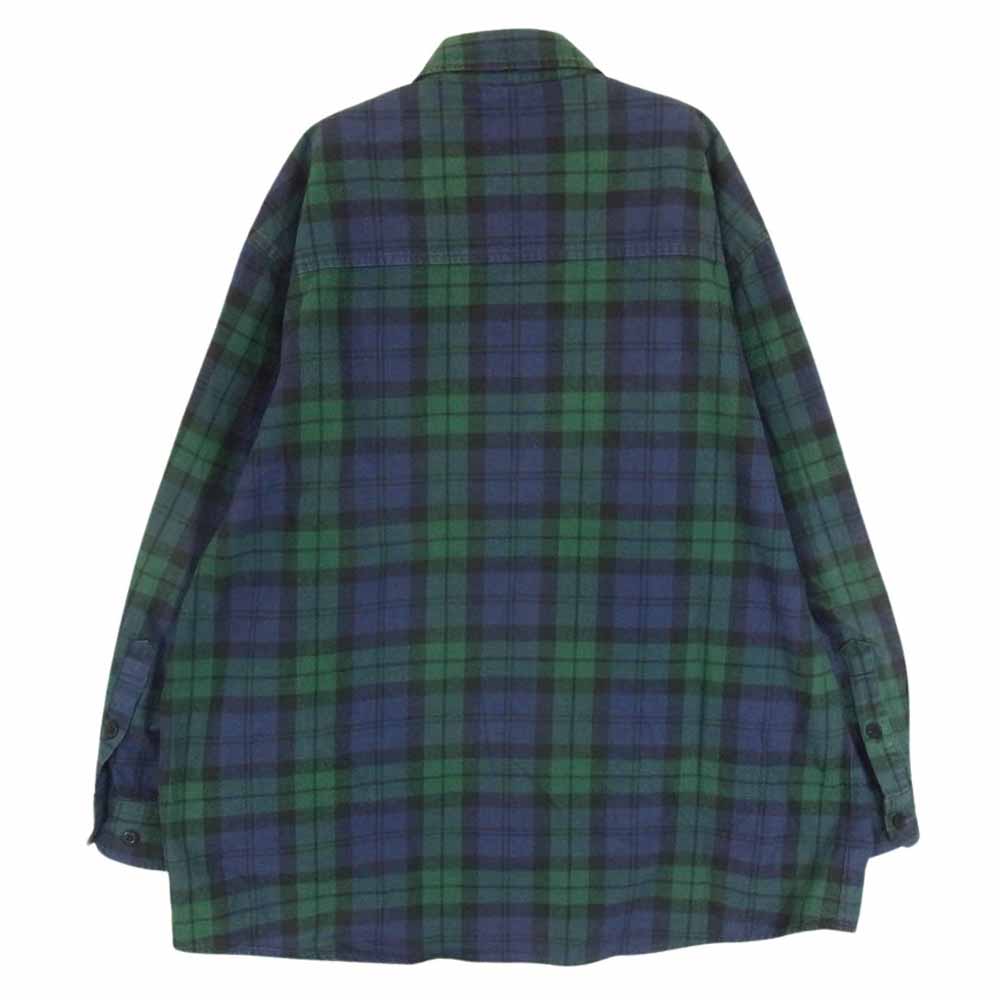 WTAPS ダブルタップス 22SS 221TQDT-SHM03 BD 02 / LS / COTTON. FLANNEL. TEXTILE コットン フランネル テキスタイル チェック ボタンダウン 長袖 シャツ ネイビー系 X01【中古】