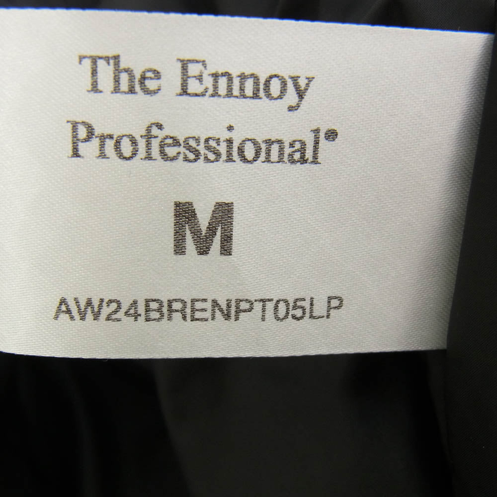 The Ennoy Professional ザ エンノイ プロフェッショナル 24AW AW24BRENPT05LP Padded Pants ロゴ刺繍 パデッド 中綿 パンツ ブラック ブラック系 M【中古】