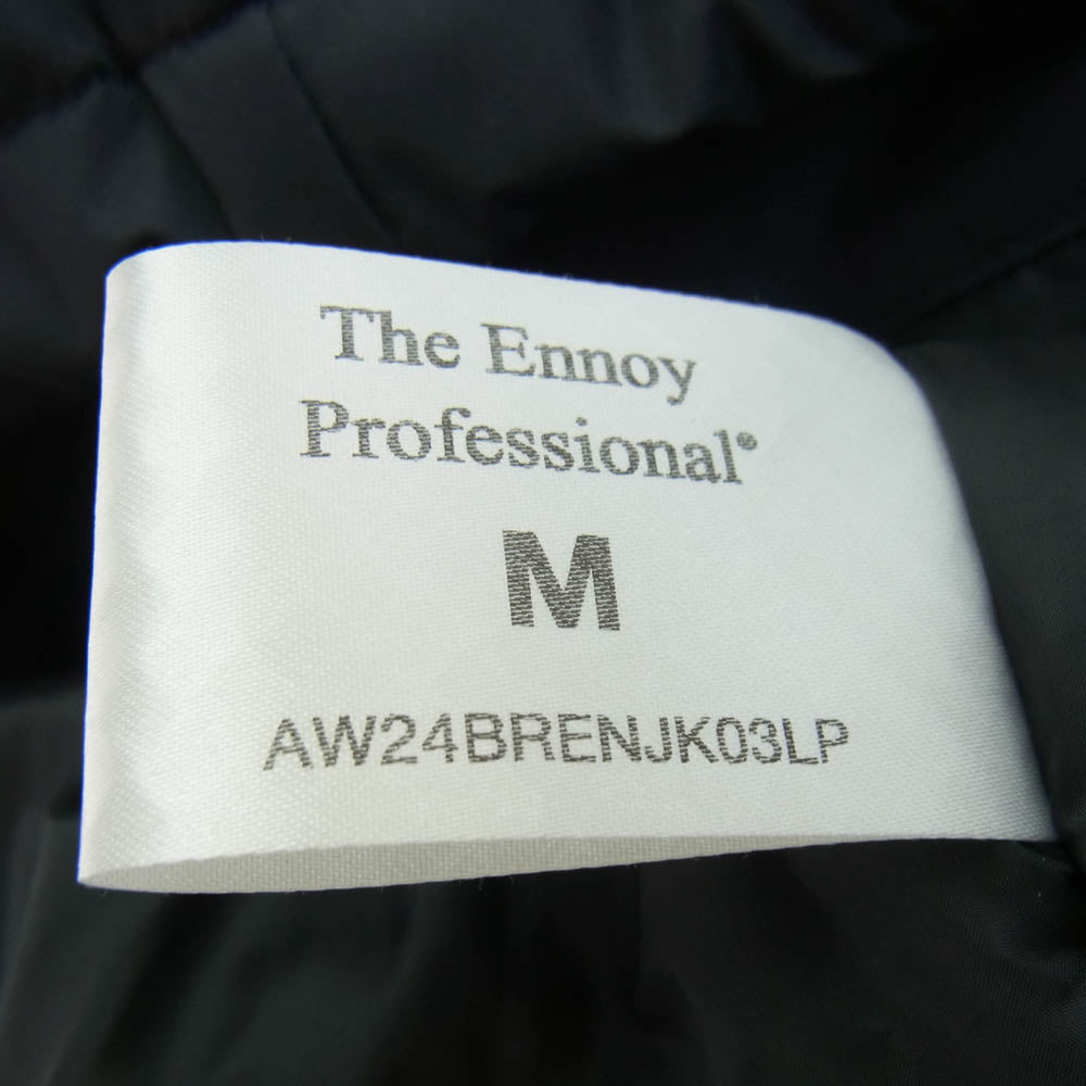 The Ennoy Professional ザ エンノイ プロフェッショナル 24AW AW24BRENJK03LP Padded Jacket ロゴ刺繍 パデッド 中綿 ジャケット ブラック ブラック系 M【中古】