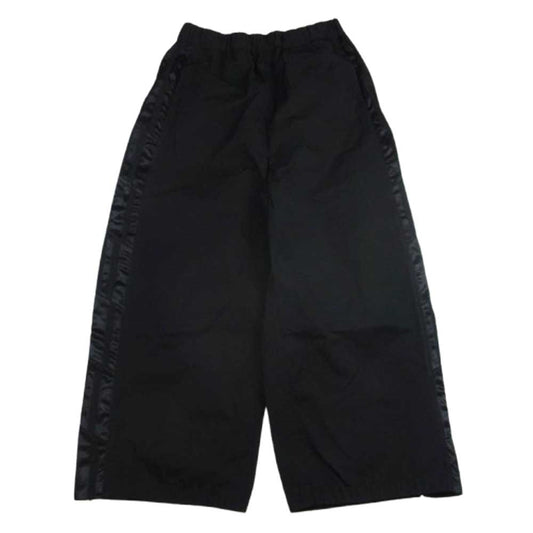 JUNYA WATANABE COMME des GARCONS MAN ジュンヤワタナベコムデギャルソンマン 23AW AD2023 WL-P038 エステルギャバジントラック ワイド パンツ ブラック系 XS【中古】