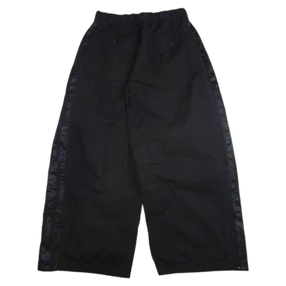 JUNYA WATANABE COMME des GARCONS MAN ジュンヤワタナベコムデギャルソンマン 23AW AD2023 WL-P038 エステルギャバジントラック ワイド パンツ ブラック系 XS【中古】