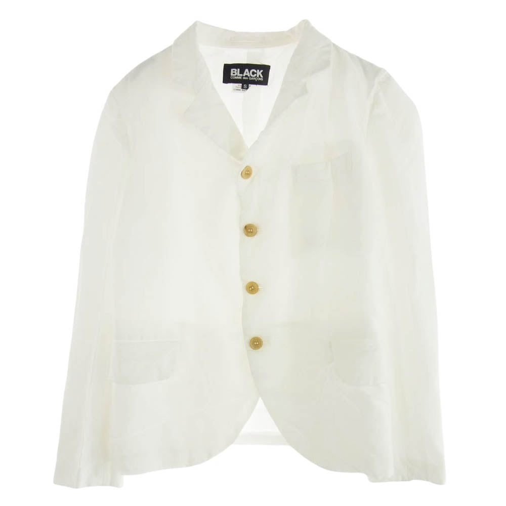 BLACK COMME des GARCONS ブラックコムデギャルソン AD2020 1G-J033 ホワイト テーラード ジャケット ホワイト系 S【中古】