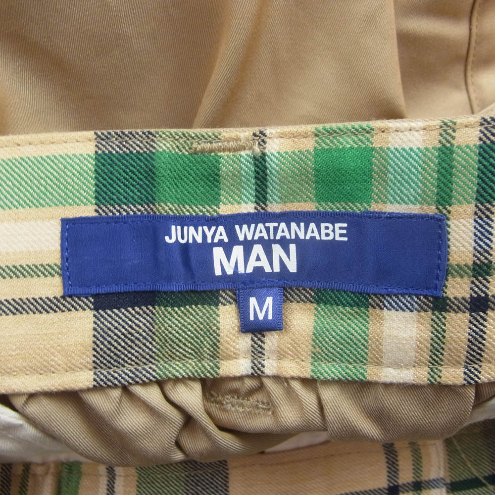 JUNYA WATANABE COMME des GARCONS MAN ジュンヤワタナベコムデギャルソンマン AD2021 WI-P053 綿エステルギャバ サルエル パンツ ベージュ系 M【中古】