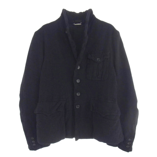 BLACK COMME des GARCONS ブラックコムデギャルソン AD2020 1F-J011 縮絨 ウール ジャケット ブラック系 S【中古】