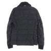 MONCLER モンクレール 423914137910 63337 GAMME BLEU ガムブルー ファーカラー ストライプ 裏地キルティング 切替 ダウンジャケット ショート コート ブラック系【中古】