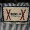 MONCLER モンクレール 423914137910 63337 GAMME BLEU ガムブルー ファーカラー ストライプ 裏地キルティング 切替 ダウンジャケット ショート コート ブラック系【中古】