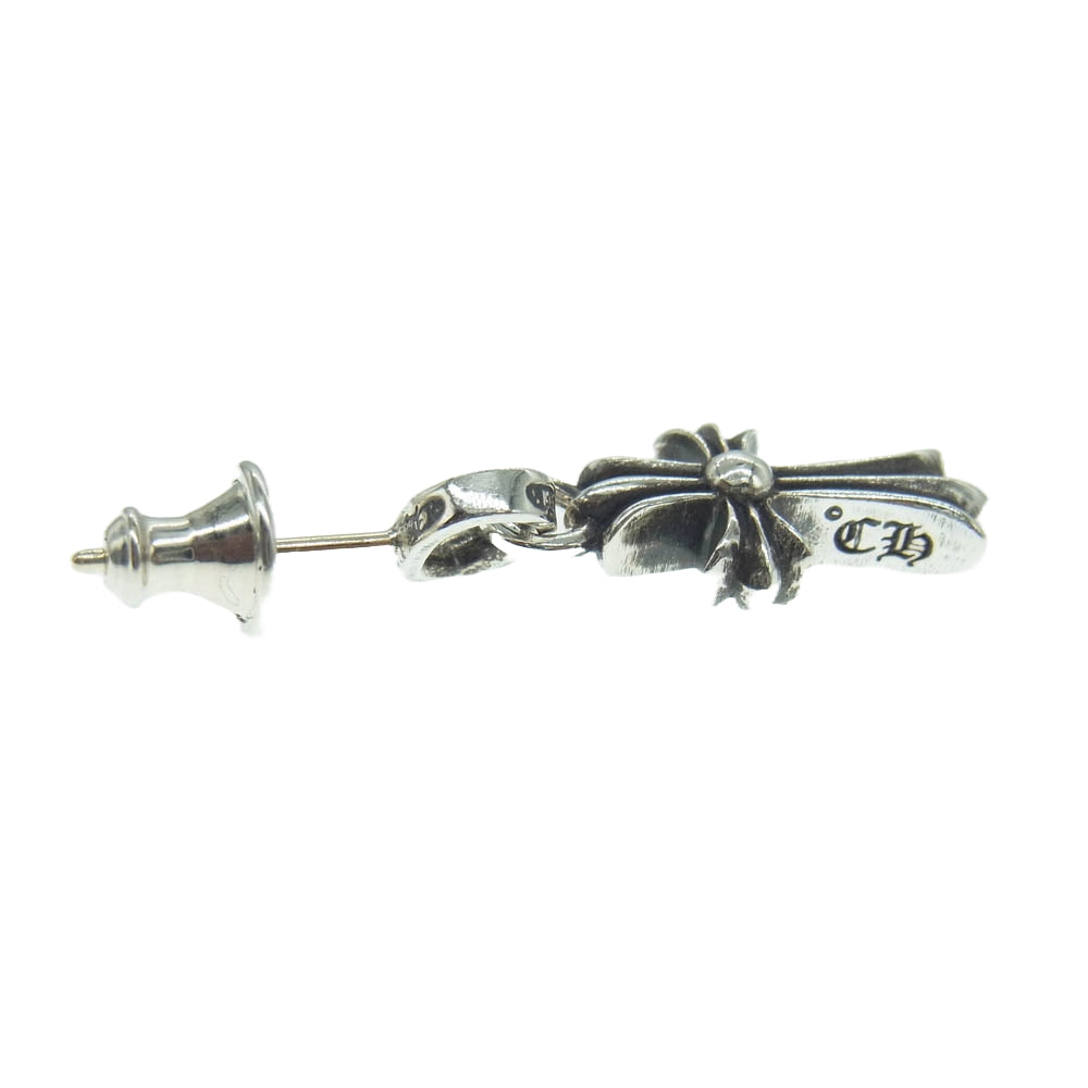 CHROME HEARTS クロムハーツ（原本無） 2025年ユナイテッドアローズ購入時レシート付属 BBY F PPRCHN ベイビーファット クロス ドロップピアス シルバー系【極上美品】【中古】