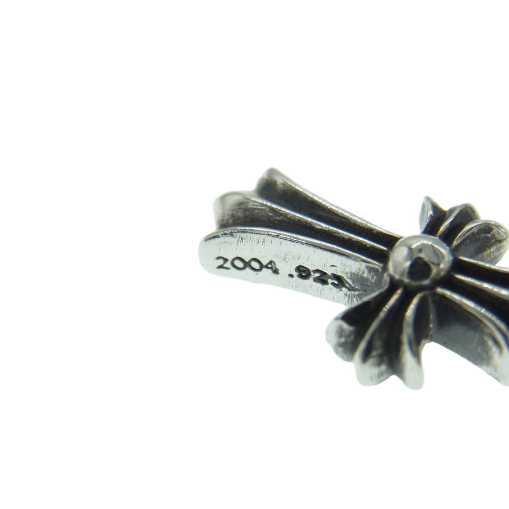 CHROME HEARTS クロムハーツ（原本無） 2025年ユナイテッドアローズ購入時レシート付属 BBY F PPRCHN ベイビーファット クロス ドロップピアス シルバー系【極上美品】【中古】