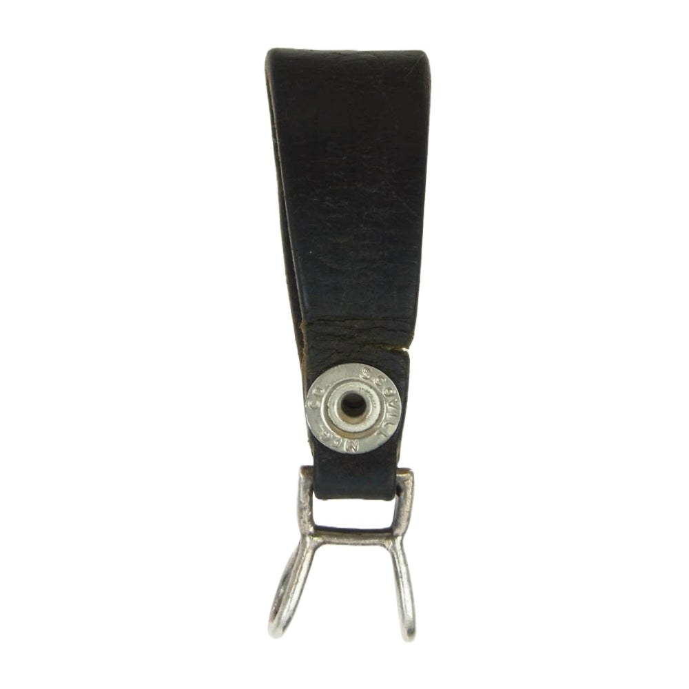 CHROME HEARTS クロムハーツ（原本無） BELT LOOP クロスボール ボタン レザー ベルト ループ ブラック系【中古】