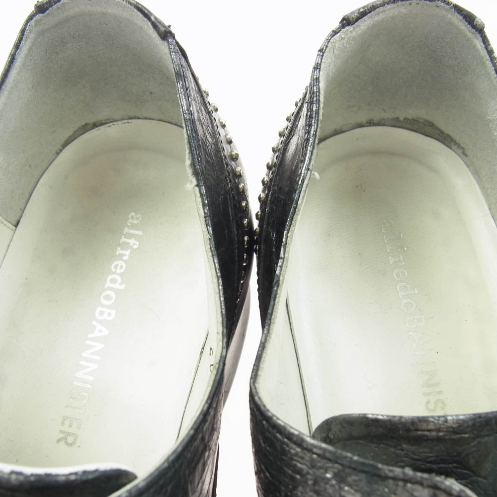 alfredoBANNISTER アルフレッドバニスター スタッズ レザー シューズ ブラック系 41【中古】