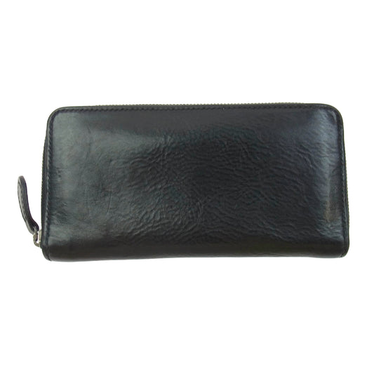 グルーバーレザー GFZ-100 トスカーナシュリンク ピッグスキン フルジップ ウォレット ロングウォレット 長財布 ブラック系【中古】