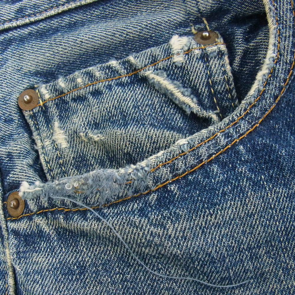 Levi's リーバイス 70s 66前期 501 スモールe ストレート デニム パンツ インディゴブルー系【中古】