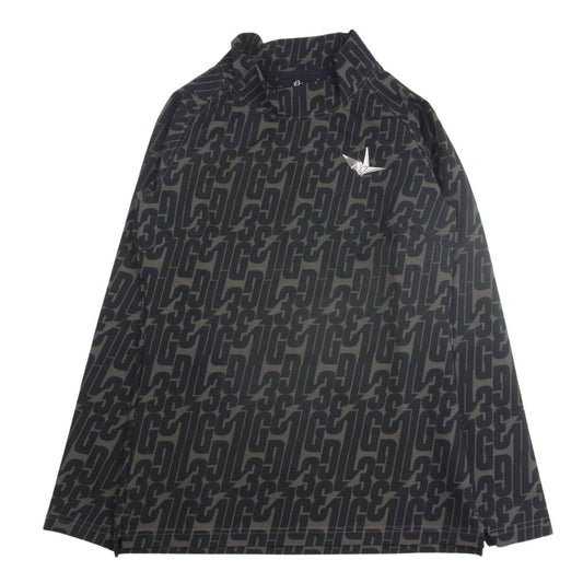 1piu1uguale3 ウノピュウノウグァーレトレ GST171 POE438 GORF ゴルフ LADIES L/S MOCK NECK モックネック 長袖 フルロゴ プルオーバー カットソー ブラック系 カーキ系 1【中古】