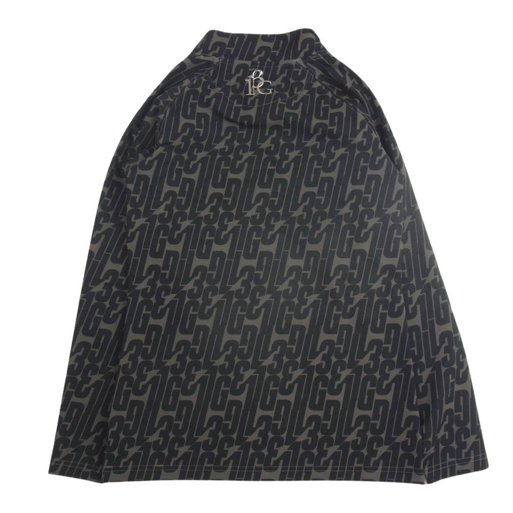 1piu1uguale3 ウノピュウノウグァーレトレ GST171 POE438 GORF ゴルフ LADIES L/S MOCK NECK モックネック 長袖 フルロゴ プルオーバー カットソー ブラック系 カーキ系 1【中古】
