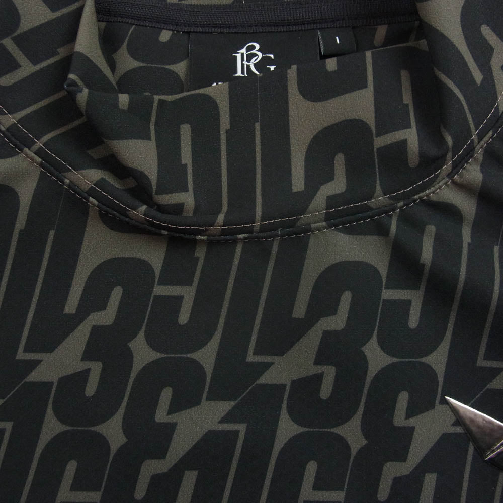 1piu1uguale3 ウノピュウノウグァーレトレ GST171 POE438 GORF ゴルフ LADIES L/S MOCK NECK モックネック 長袖 フルロゴ プルオーバー カットソー ブラック系 カーキ系 1【中古】