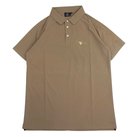 1piu1uguale3 ウノピュウノウグァーレトレ GRT184 POE428 GORF ゴルフ S/S POLO 折り鶴ロゴ 半袖 ポロシャツ ベージュ系 4【中古】