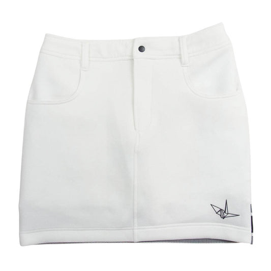 1piu1uguale3 ウノピュウノウグァーレトレ GSP054 POE431 GORF ゴルフ LOGO RIB SKIRT / ロゴ リブ スカート ホワイト系 2【中古】