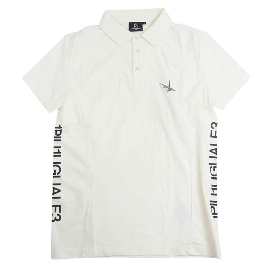 1piu1uguale3 ウノピュウノウグァーレトレ GRT132 NYU061 GORF ゴルフ S/S POLO 折り鶴ロゴ 半袖 ポロシャツ ホワイト系 3【中古】