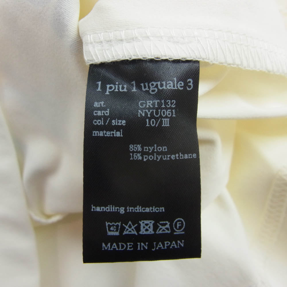1piu1uguale3 ウノピュウノウグァーレトレ GRT132 NYU061 GORF ゴルフ S/S POLO 折り鶴ロゴ 半袖 ポロシャツ ホワイト系 3【中古】