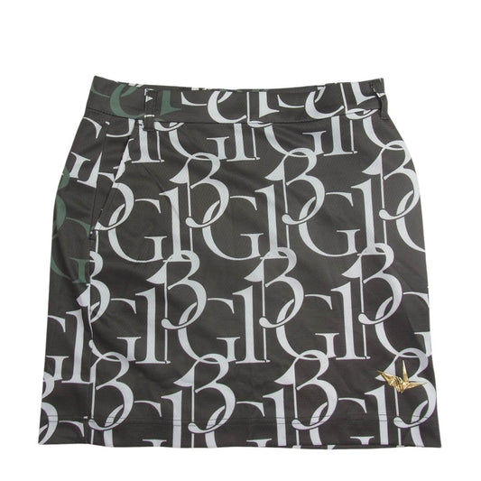 1piu1uguale3 ウノピュウノウグァーレトレ GSP048 POE398 GOLF ゴルフ TIGHT SKIRT FULL MIX LOGO フル ミックスロゴ タイトスカート カーキ カーキ系 2【美品】【中古】