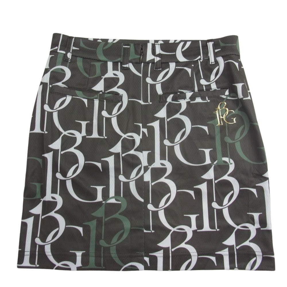 1piu1uguale3 ウノピュウノウグァーレトレ GSP048 POE398 GOLF ゴルフ TIGHT SKIRT FULL MIX LOGO フル ミックスロゴ タイトスカート カーキ カーキ系 2【美品】【中古】