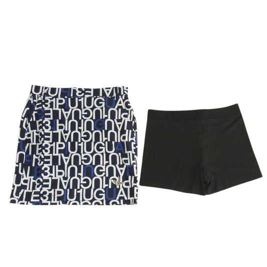 1piu1uguale3 ウノピュウノウグァーレトレ GSP047 POE398 GOLF ゴルフ TIGHT SKIRT FULL MIX LOGO フル ミックスロゴ タイトスカート ネイビー ネイビー系【美品】【中古】