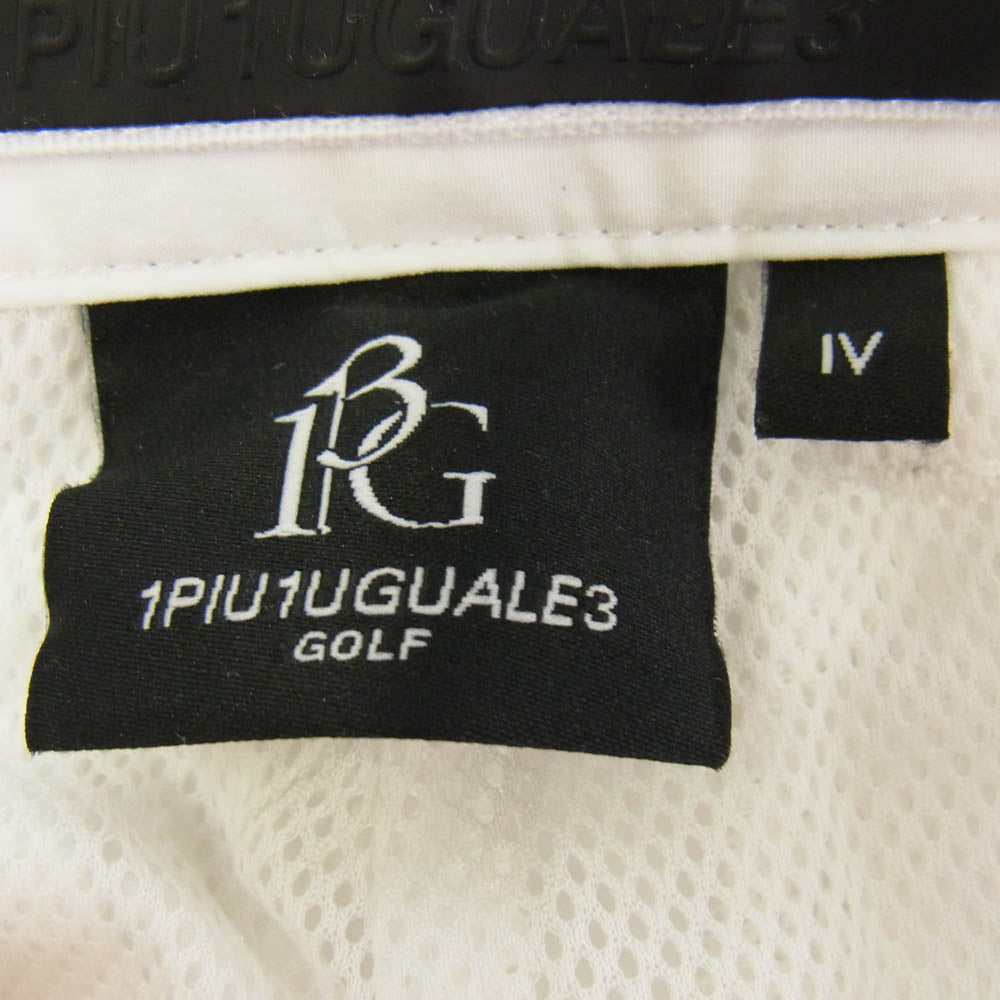 1piu1uguale3 ウノピュウノウグァーレトレ GRP095 POE396 GOLF ゴルフ ZIP PANTS 折り鶴 サイドロゴ ジップ パンツ ホワイト系 4【中古】